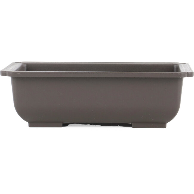 Rectangular brown plastic bonsai pot - 200 x 143 x 61 mm