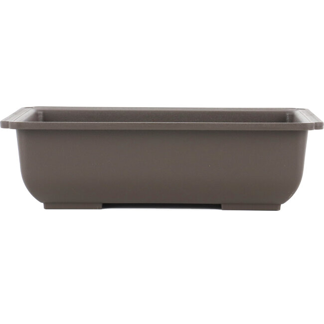 Pot à bonsaï rectangulaire en plastique marron - 245 x 174 x 69 mm