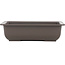 Rectangular brown plastic bonsai pot - 245 x 174 x 69 mm