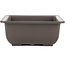 Rectangular brown plastic bonsai pot - 245 x 174 x 69 mm