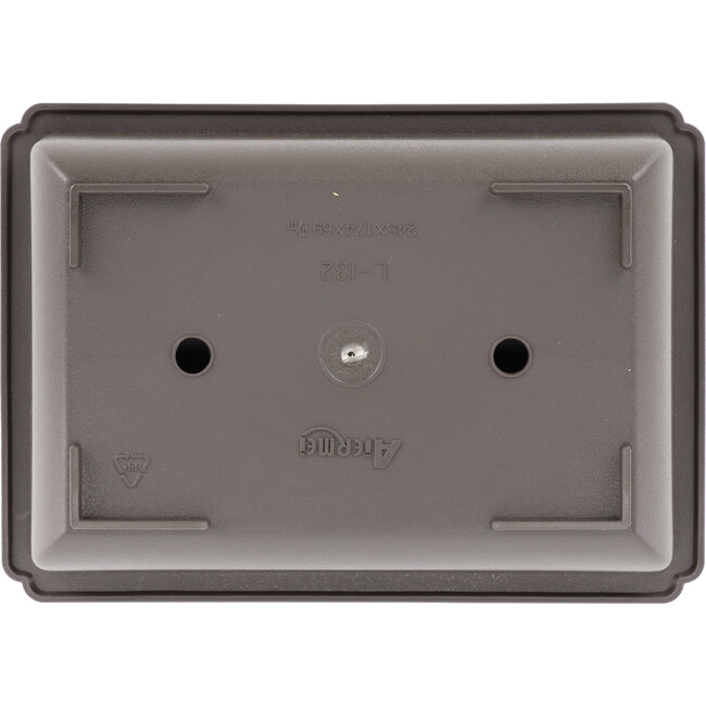 Pot à bonsaï rectangulaire en plastique marron - 245 x 174 x 69 mm