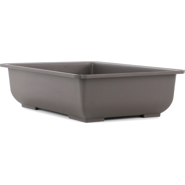 Rechteckige Bonsaischale aus braunem Kunststoff - 291 x 207 x 77 mm
