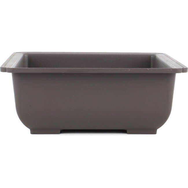 Pot à bonsaï rectangulaire en plastique marron - 291 x 207 x 77 mm