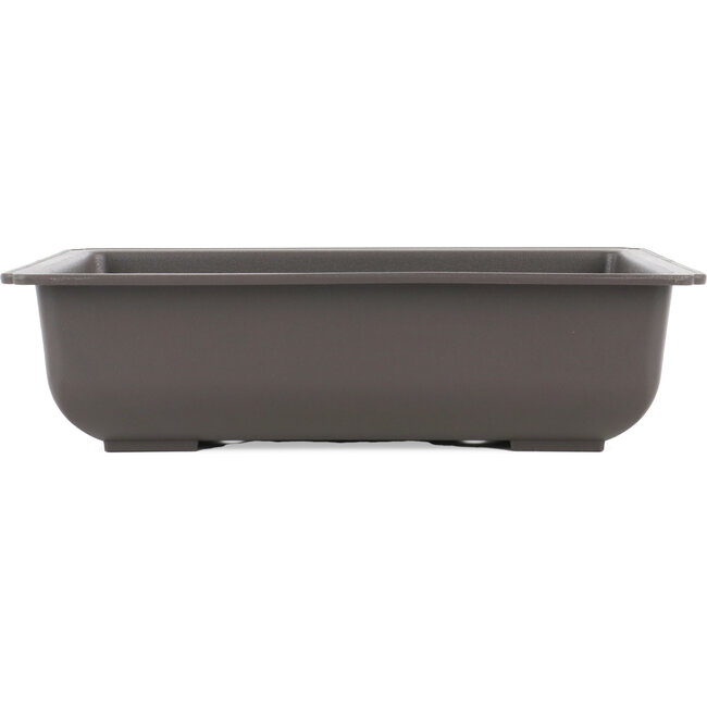 Pot à bonsaï rectangulaire en plastique marron - 352 x 264 x 93 mm