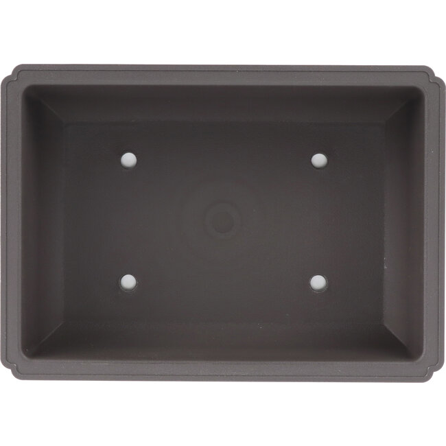 Maceta de bonsái de plástico marrón rectangular - 352 x 264 x 93 mm