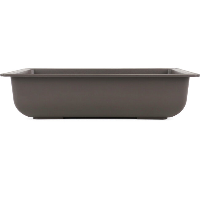 Rectangular brown plastic bonsai pot - 423 x 335 x 102 mm