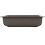 Rectangular brown plastic bonsai pot - 423 x 335 x 102 mm