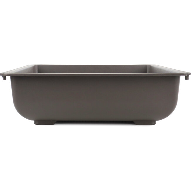 Rectangular brown plastic bonsai pot - 498 x 418 x 112 mm