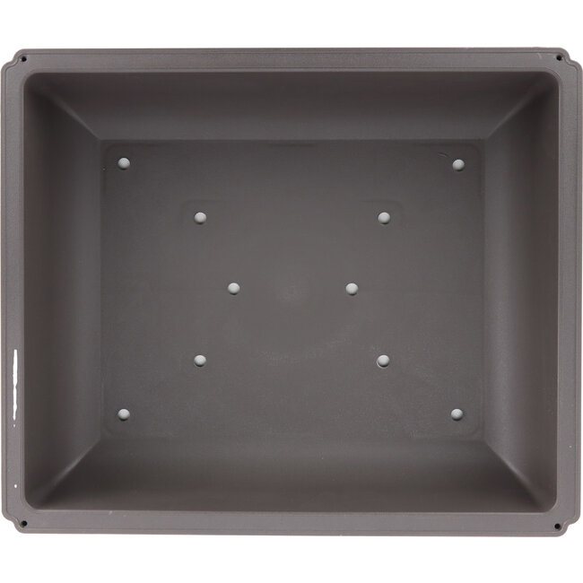 Rechteckige Bonsaischale aus braunem Kunststoff - 498 x 418 x 112 mm