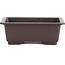 Rectangular brown plastic bonsai pot - 180 x 130 x 65 mm