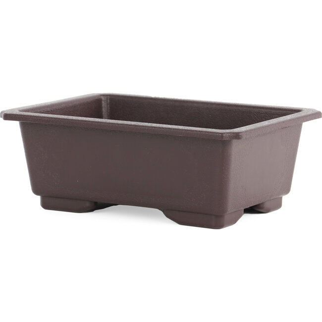 Rechthoekige bruine kunststof bonsaipot - 180 x 130 x 65 mm