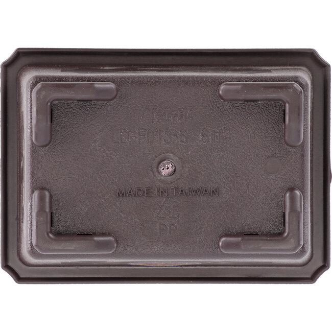 Maceta para bonsái de plástico marrón rectangular - 180 x 130 x 65 mm