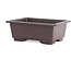 Rectangular brown plastic bonsai pot - 240 x 170 x 85 mm