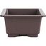 Rectangular brown plastic bonsai pot - 240 x 170 x 85 mm