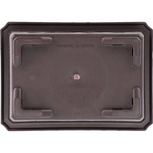 Vaso per bonsai rettangolare in plastica marrone - 240 x 170 x 85 mm