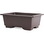 Rectangular brown plastic bonsai pot - 315 x 225 x 120 mm