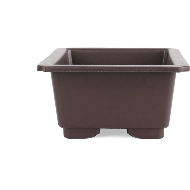 Rechteckige Bonsaischale aus braunem Kunststoff - 315 x 225 x 120 mm
