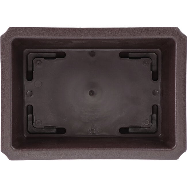 Maceta de bonsái de plástico marrón rectangular - 315 x 225 x 120 mm