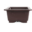 Pot à bonsaï rectangulaire en plastique marron - 375 x 270 x 130 mm