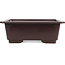 Pot à bonsaï rectangulaire en plastique marron - 450 x 320 x 155 mm