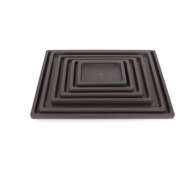 Untersetzer für Bonsaischalen aus braunem Kunststoff - 469 x 349 x 22 mm