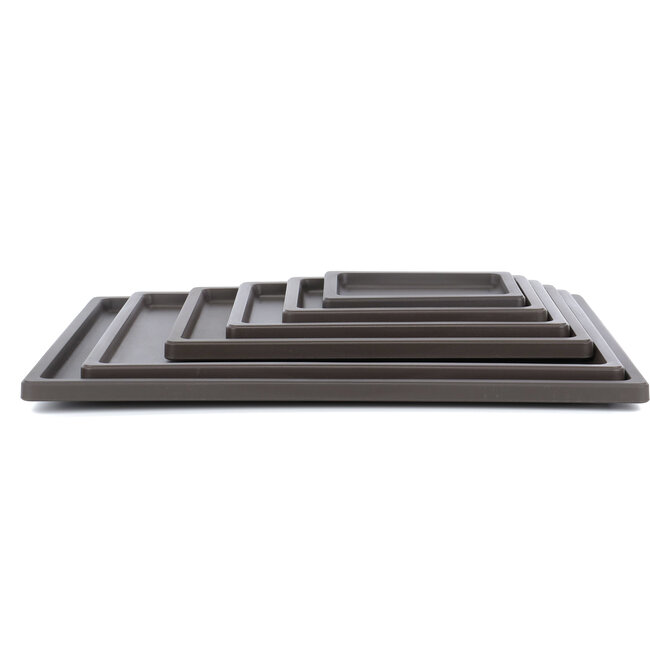 Humidity tray for bonsai pots in brown plastic - 413 x 314 x 20 mm