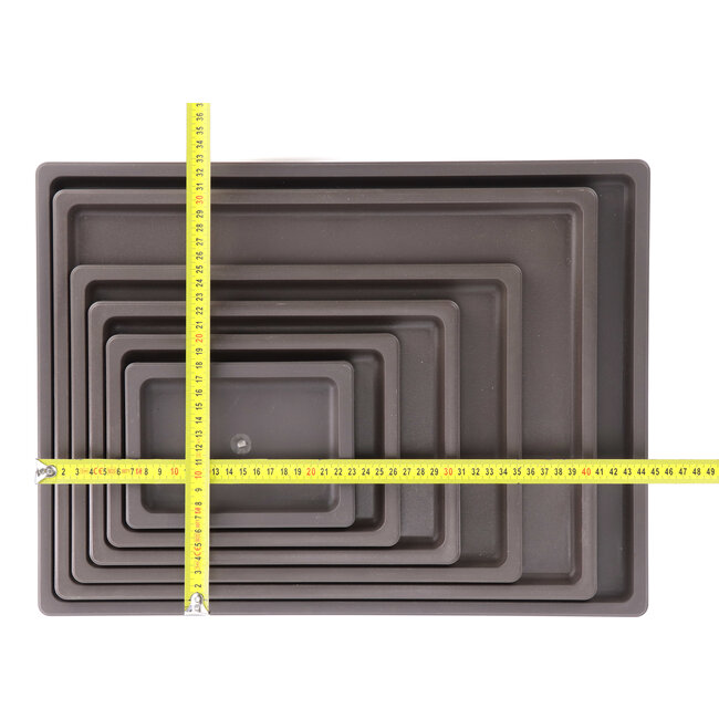 Bac de récupération en plastique marron - 280 x 200 x 20 mm