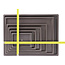 Drip tray  brown plastic - 280 x 200 x 20 mm