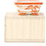 Rectangular red bonsai pot by Kutani - 95 x 75 x 35 mm
