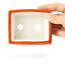 Pot à bonsaï rectangulaire rouge par Kutani - 95 x 75 x 35 mm