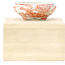 Round red bonsai pot by Kutani - 77 x 77 x 31 mm