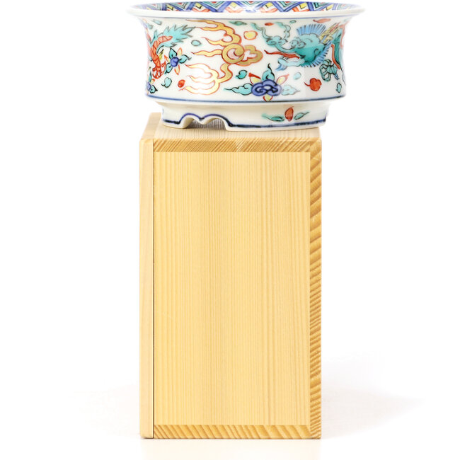 Pot à bonsaï rond multicolore par Syoami - 100 x 100 x 46 mm