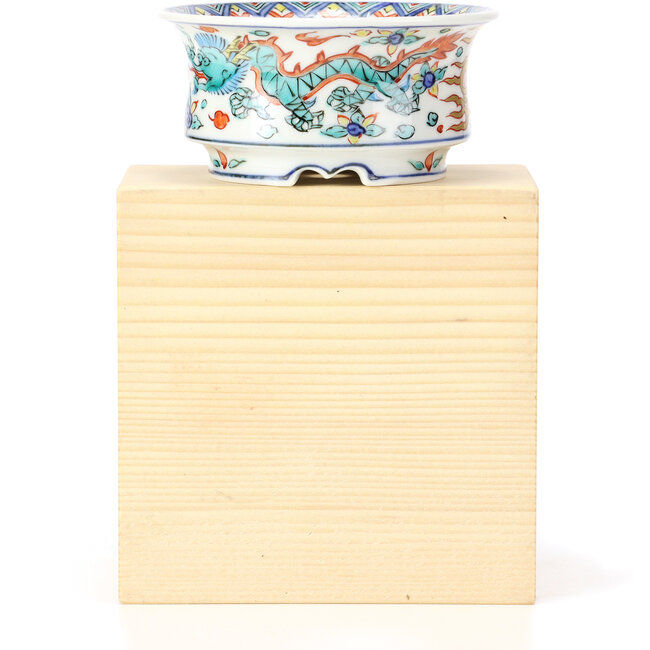 Vaso per bonsai rotondo multicolore di Syoami - 100 x 100 x 46 mm