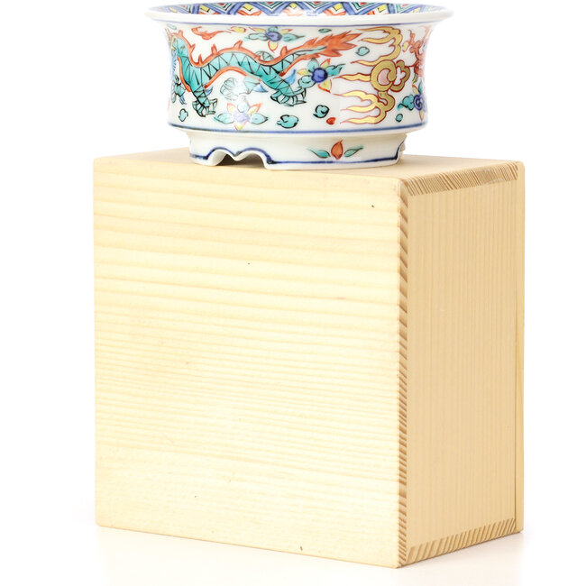 Round multicolor bonsai pot by Syoami - 100 x 100 x 46 mm