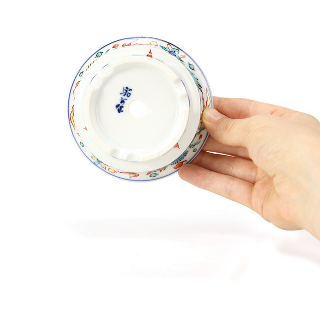 Round multicolor bonsai pot by Syoami - 100 x 100 x 46 mm