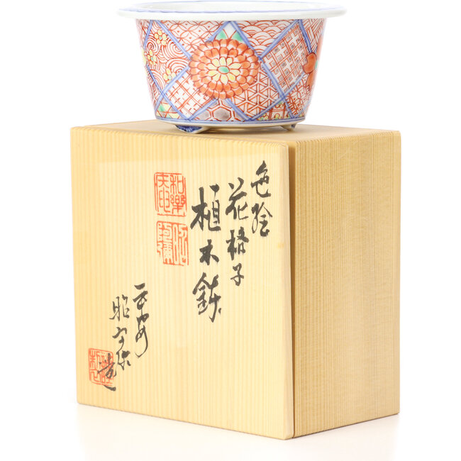 Round multicolor bonsai pot by Syoami - 100 x 100 x 55 mm