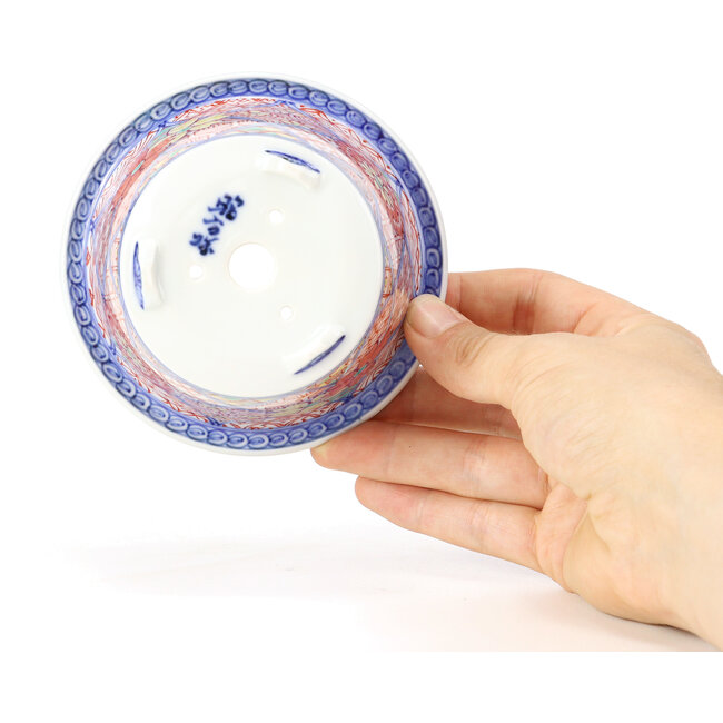 Pot à bonsaï rond multicolore par Syoami - 100 x 100 x 55 mm