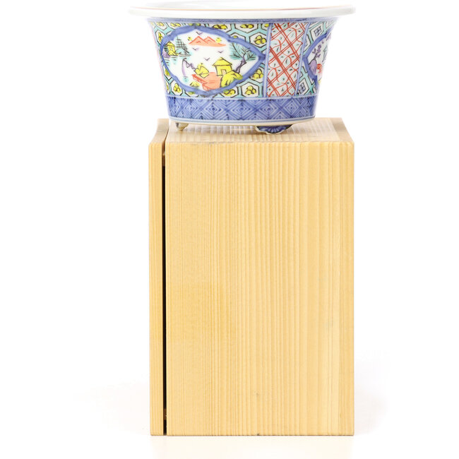 Vaso per bonsai rotondo multicolore di Syoami - 100 x 100 x 55 mm