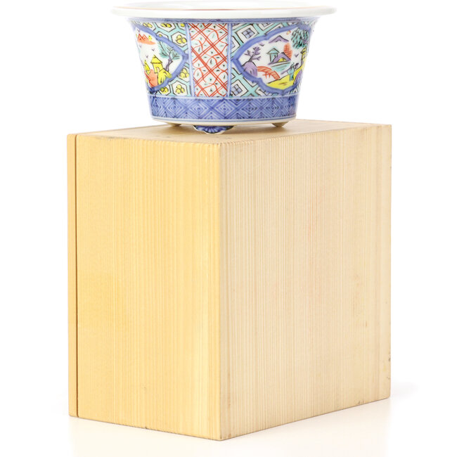 Pot à bonsaï rond multicolore par Syoami - 100 x 100 x 55 mm