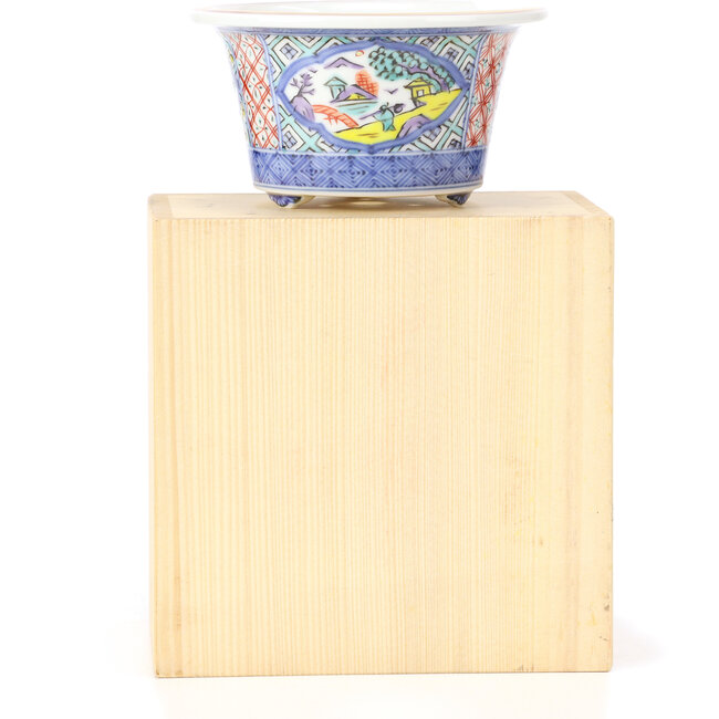 Vaso per bonsai rotondo multicolore di Syoami - 100 x 100 x 55 mm