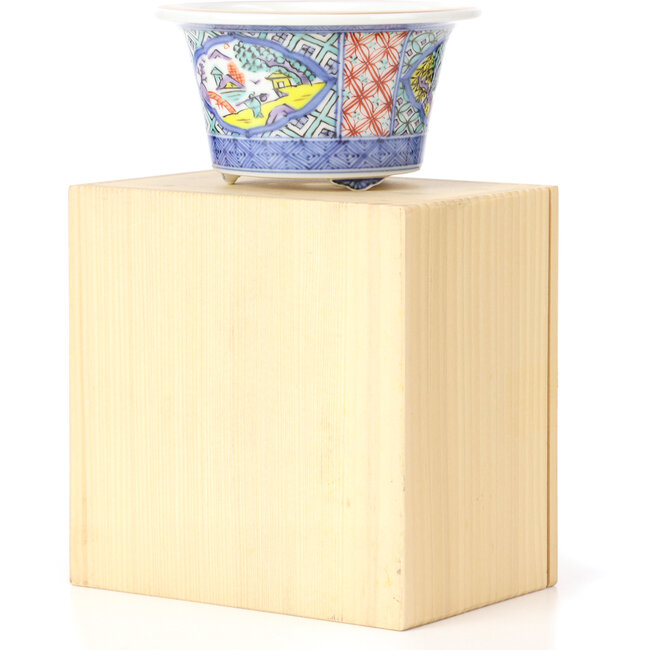 Ronde multicolor bonsaipot van Syoami - 100 x 100 x 55 mm