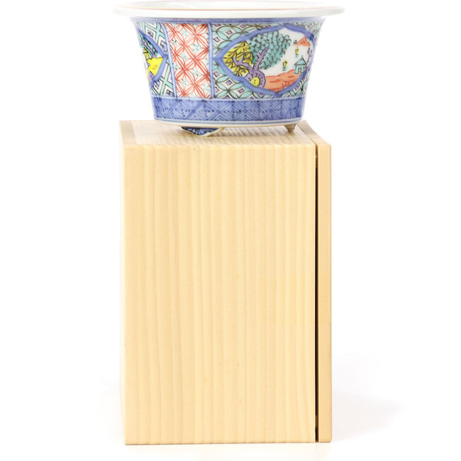 Pot à bonsaï rond multicolore par Syoami - 100 x 100 x 55 mm