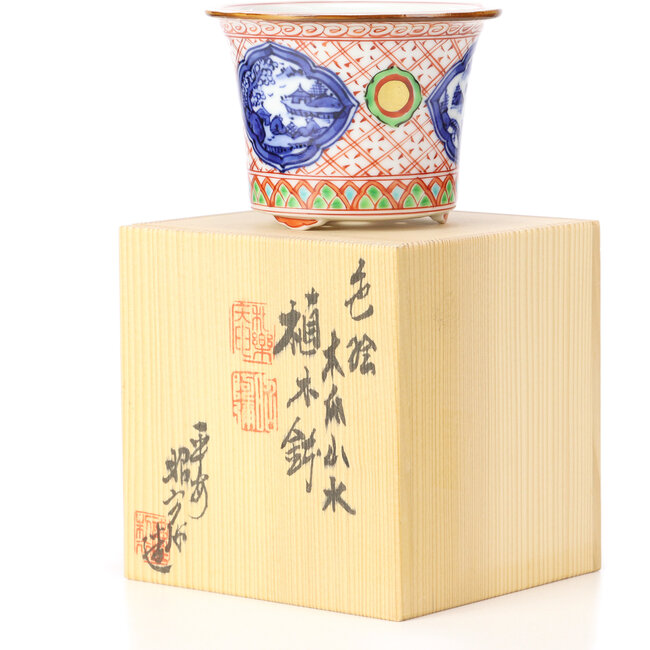 Pot à bonsaï rond multicolore par Syoami - 90 x 90 x 70 mm