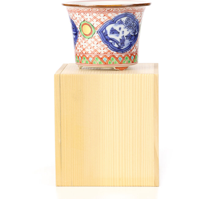 Vaso per bonsai rotondo multicolore di Syoami- 90 x 90 x 70 mm