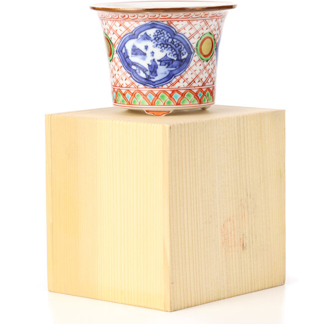 Ronde multicolor bonsaipot van Syoami- 90 x 90 x 70 mm