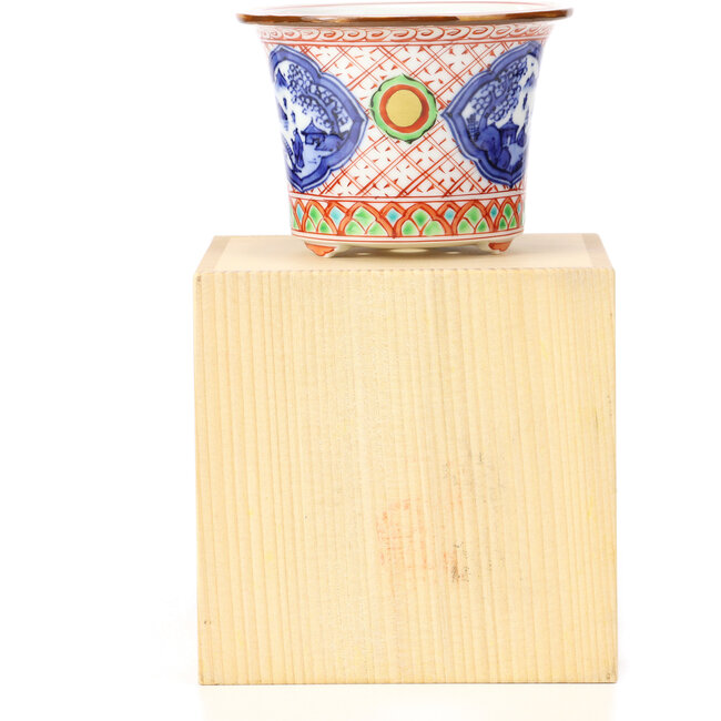 Ronde multicolor bonsaipot van Syoami- 90 x 90 x 70 mm