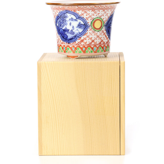 Pot à bonsaï rond multicolore par Syoami - 90 x 90 x 70 mm