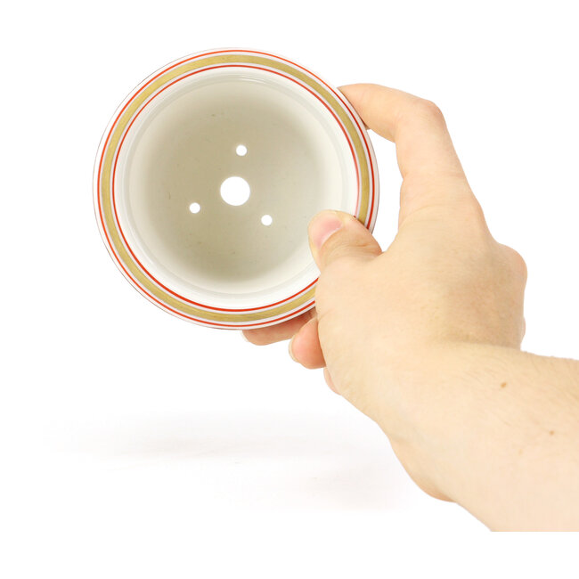 Round multicolor bonsai pot by Syoami- 90 x 90 x 70 mm