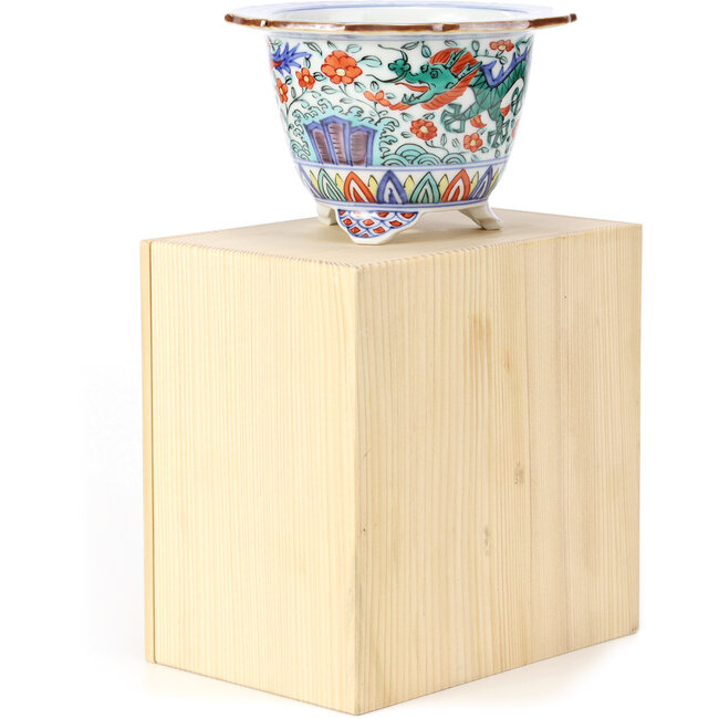 Ronde multicolor bonsaipot van Syoami - 120 x 120 x 75 mm