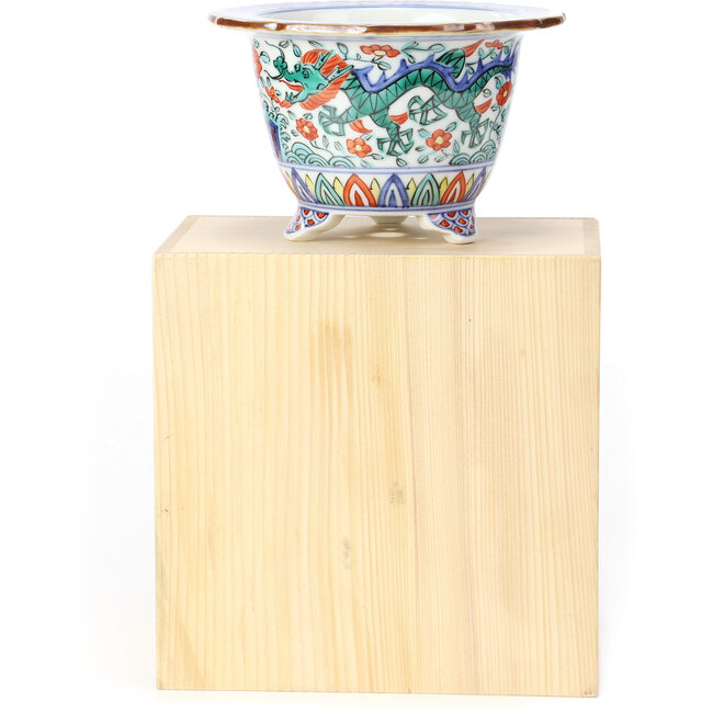 Pot à bonsaï rond multicolore par Syoami - 120 x 120 x 75 mm